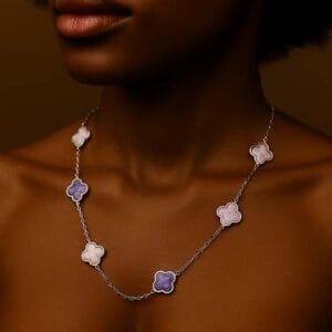 Collier Trèfles pastel