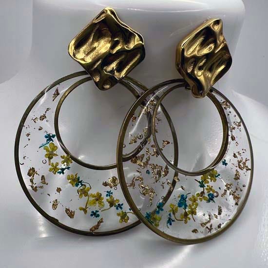 Boucles d'oreilles Ronde florale – Image 3
