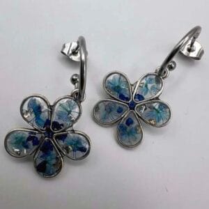 Boucles d'oreilles Fleur de verre