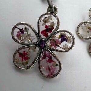 Boucles d'oreilles Fleur de verre
