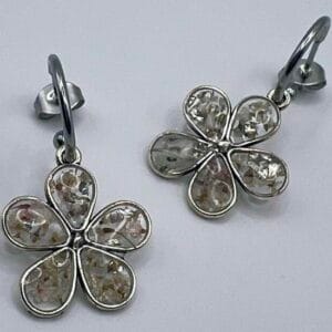 Boucles d'oreilles Fleur de verre