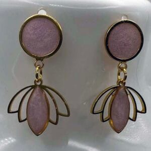 Boucles d'oreilles Etreinte rosée