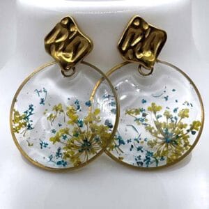 Boucles d'oreilles rondes florales Auréline 1