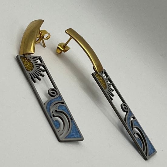 Boucles d'oreilles rectangulaires Aurézine 2