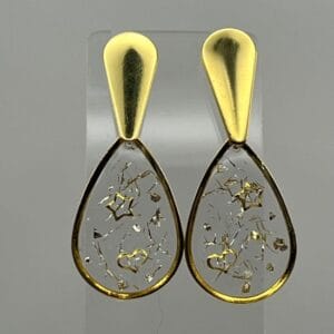 Boucles d'oreilles ovales dorées Constellation intime 1
