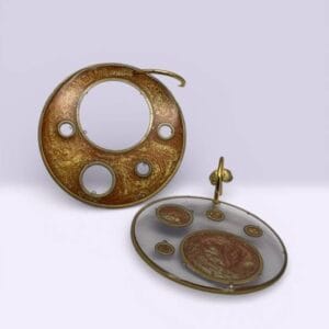 Boucles d'oreilles fantaisie demi créole dorées Lunavia 2