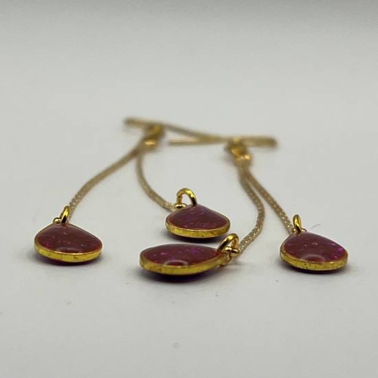 Boucles d'oreilles fantaisie pendantes dorées Elansia 3