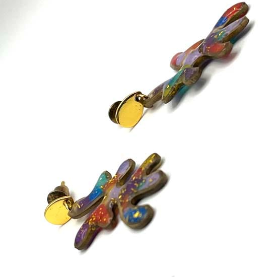 Boucles d'oreilles Cadence colorée 2636