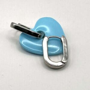 Créoles bleues Eclipses argentées