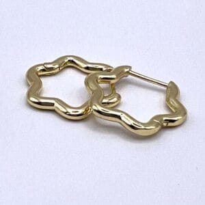 Créoles dorées Ondine florale 2