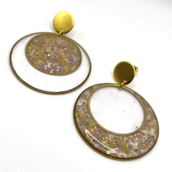 Boucles d'oreilles Anneaux de Lune – Image 3
