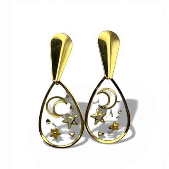 Boucles d'oreilles dorées Oristella – Image 2