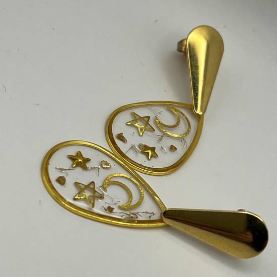 Boucles d'oreilles dorées Oristella – Image 3