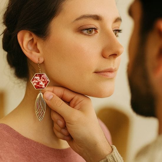 Boucles d'oreilles pendantes Sélémire – Image 2