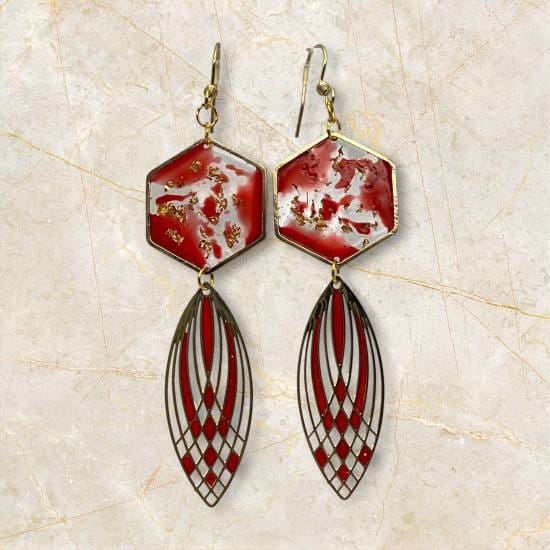 Boucles d'oreilles pendantes Sélémire – Image 3