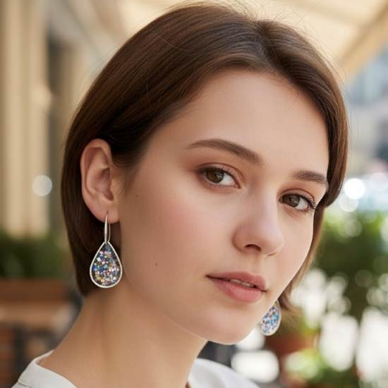 Boucles d'oreilles Aquarelle sauvage