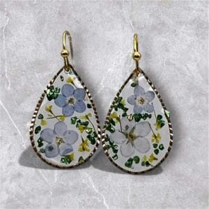 Boucles d'oreilles Chrysalide dorée