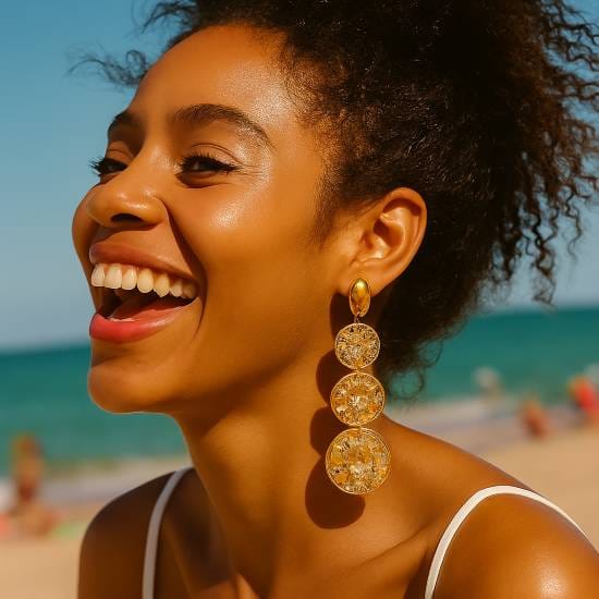 Boucles d'oreilles pendantes Corallia – Image 3