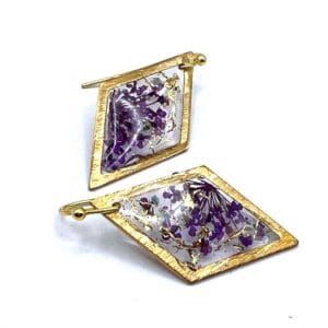 Boucles d'oreilles Eclat de violette