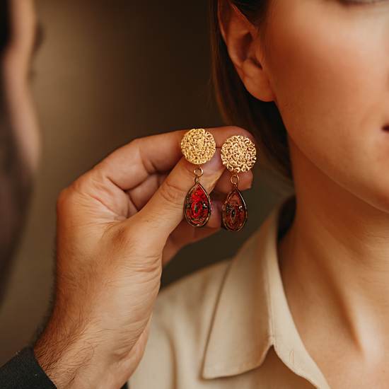 Boucles d'oreilles Eclat de passion – Image 2