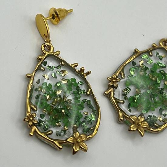 Boucles d'oreilles Floréal doré – Image 3