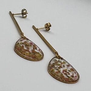 Boucles d'oreilles ovales Pétales au vent 4