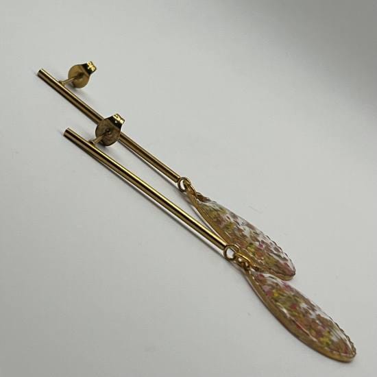 Boucles d'oreilles ovales Pétales au vent 5