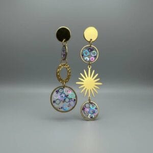 Boucles d'oreilles rondes soleil Rayons en fête 6