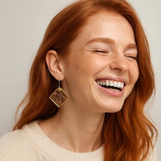 Boucles d'oreilles losanges Reflets de passion 1