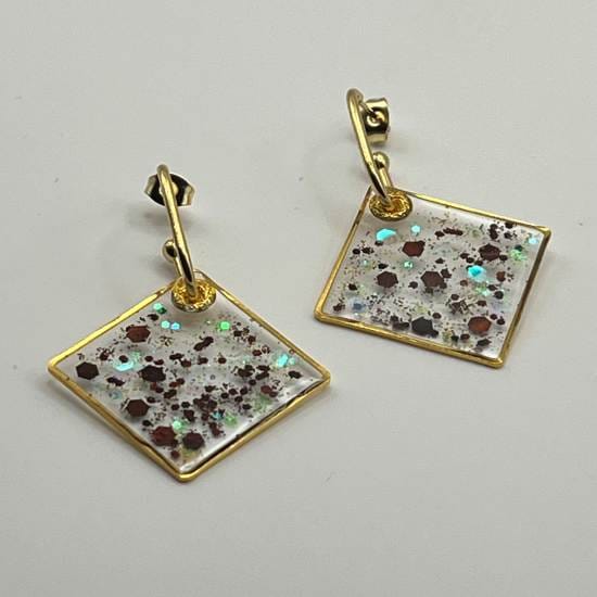 Boucles d'oreilles losanges Reflets de passion 3