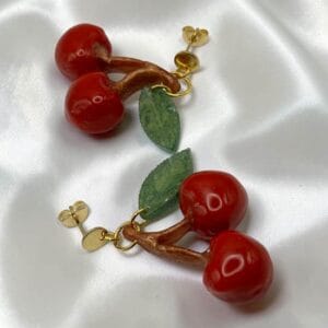 Boucles d'oreilles Cerises en fête