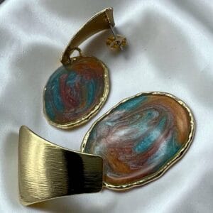 Boucles d'oreilles Marées de cuivre