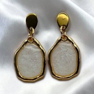 Boucles d'oreilles Mélusine nacrée