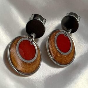 Boucles d'oreilles Rouge solaire