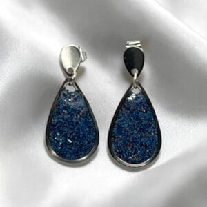 Boucles d'oreilles Ondes indigo