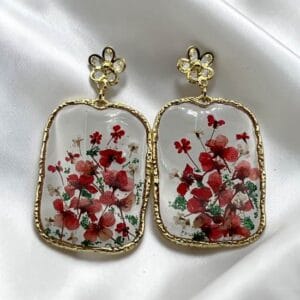 Boucles d'oreilles Petals square