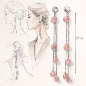 Boucles d'oreilles Rosée filante